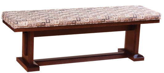 Newport upholstered bench by Woodworks, BC - Solid wood, Canadian built, locally built, custom built furniture,
