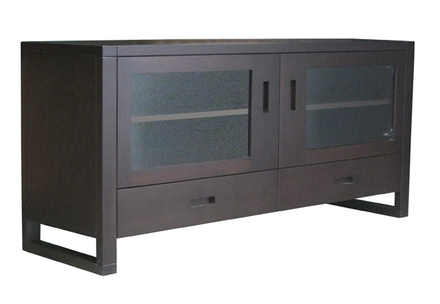Custom Tangent entertainment unit - solid wood furniture custom built to order locally built, Canadian made | Custom Example