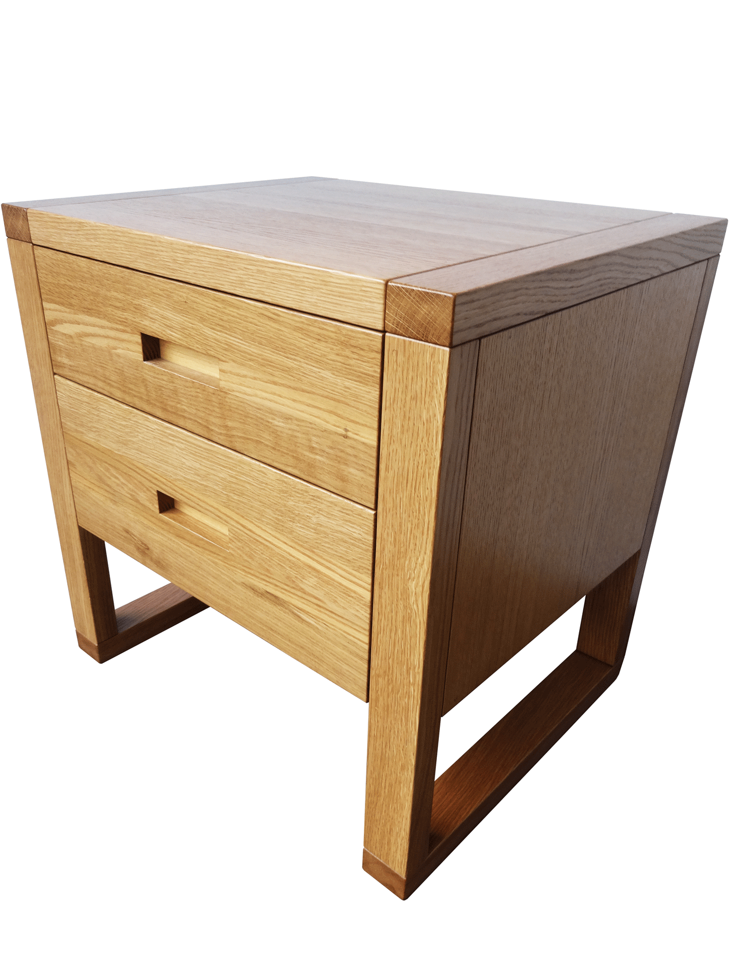 Tangent Two Drawer nightstand - angle view